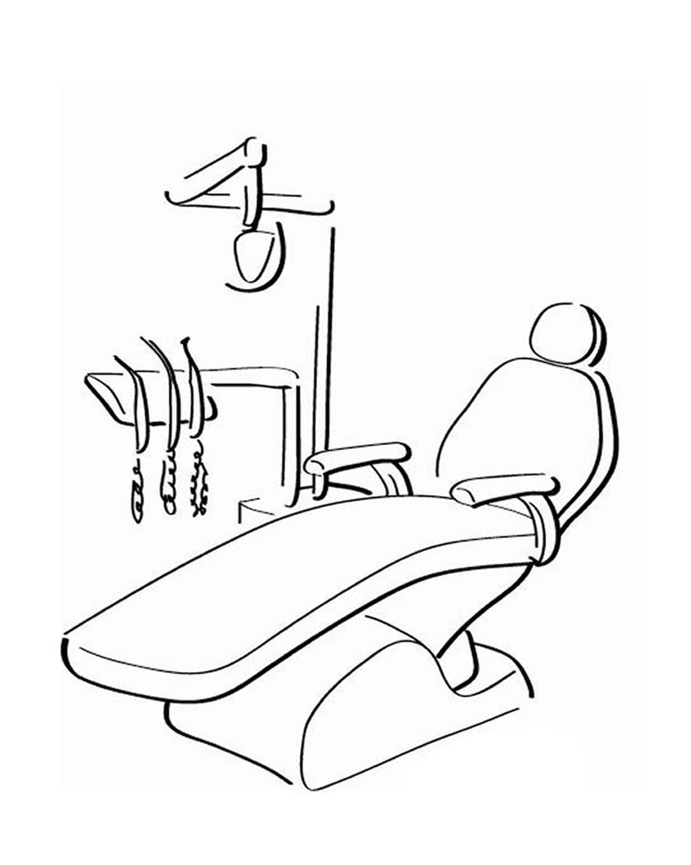 coloriage bureau du dentiste materiels