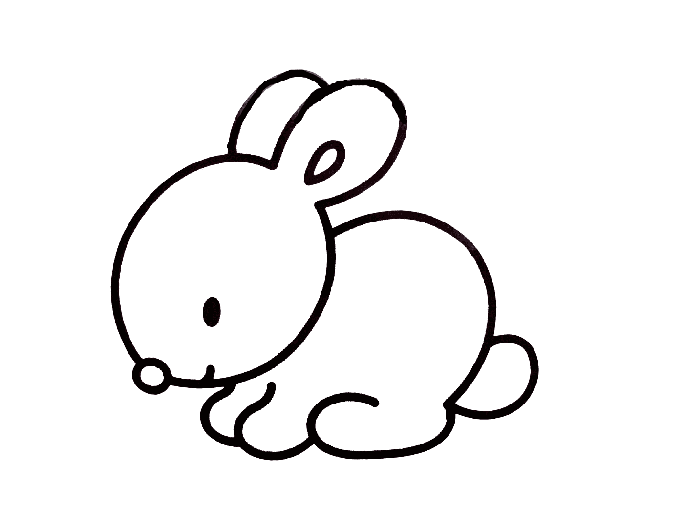 coloriage dessin facile lapin