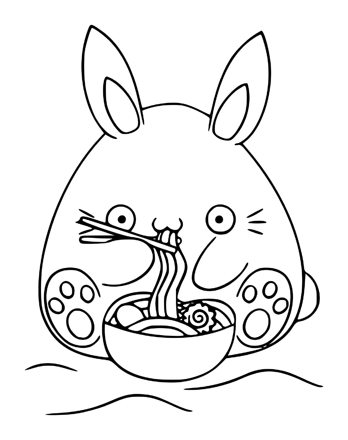 coloriage dessin lapin kawaii