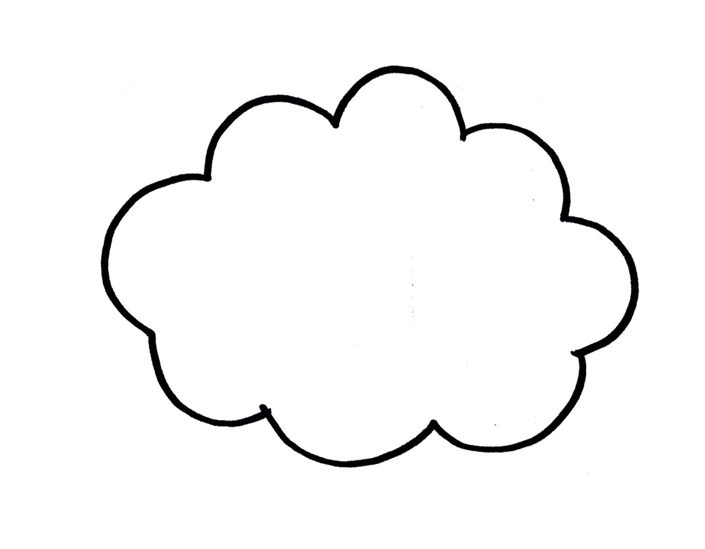coloriage dessin nuage rond