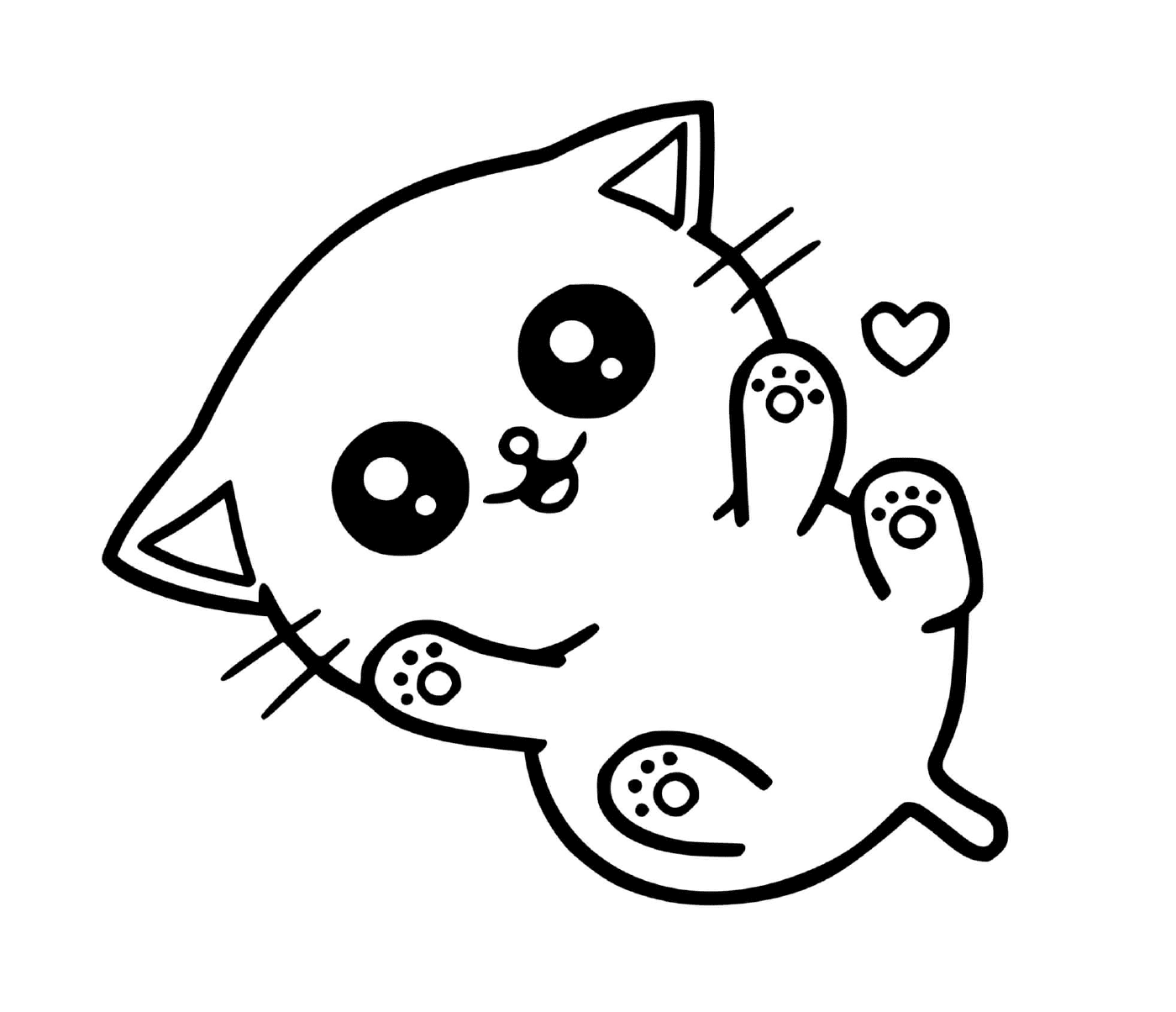 chaton mignon dessin kawaii
