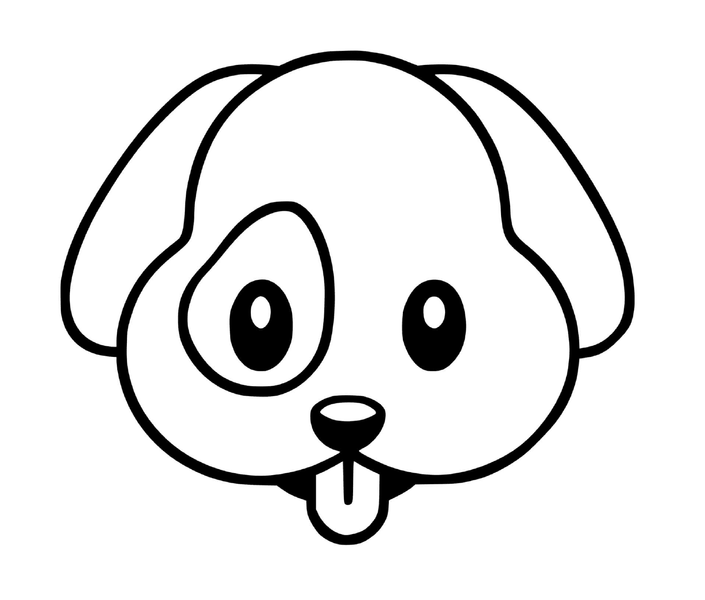coloriage chien dessin kawaii