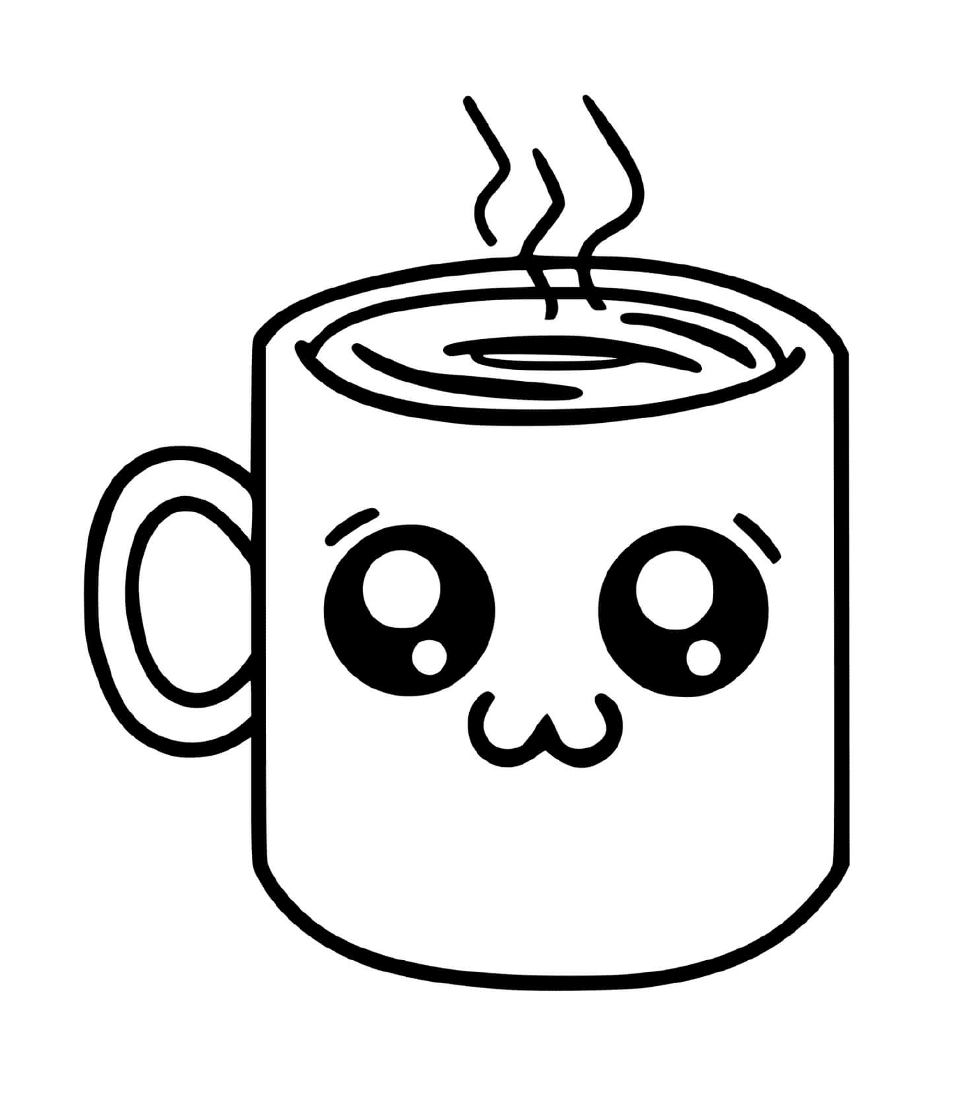 cute coffee dessin kawaii drink