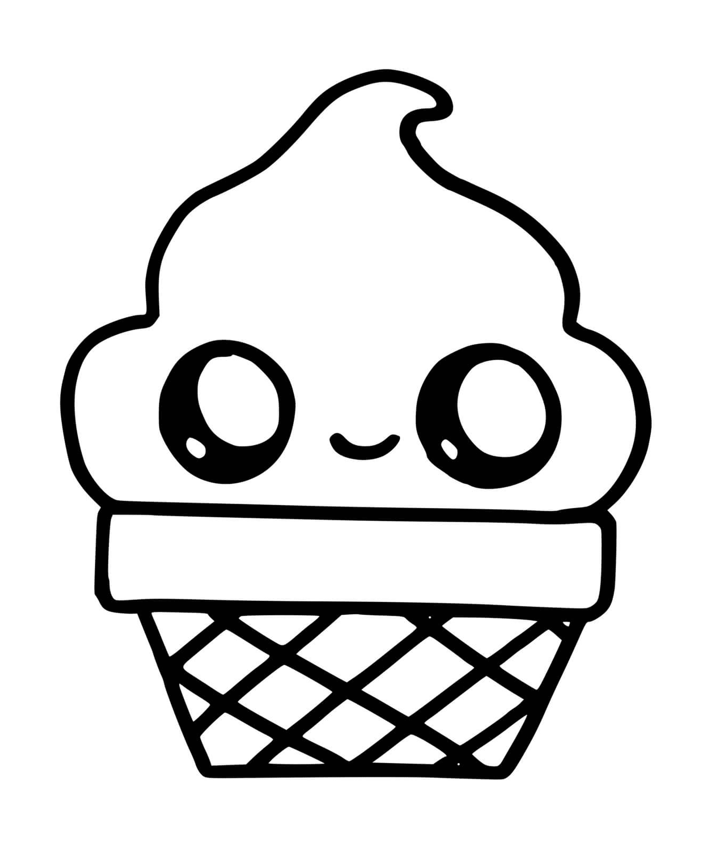 coloriage cute icecream dessin kawaii