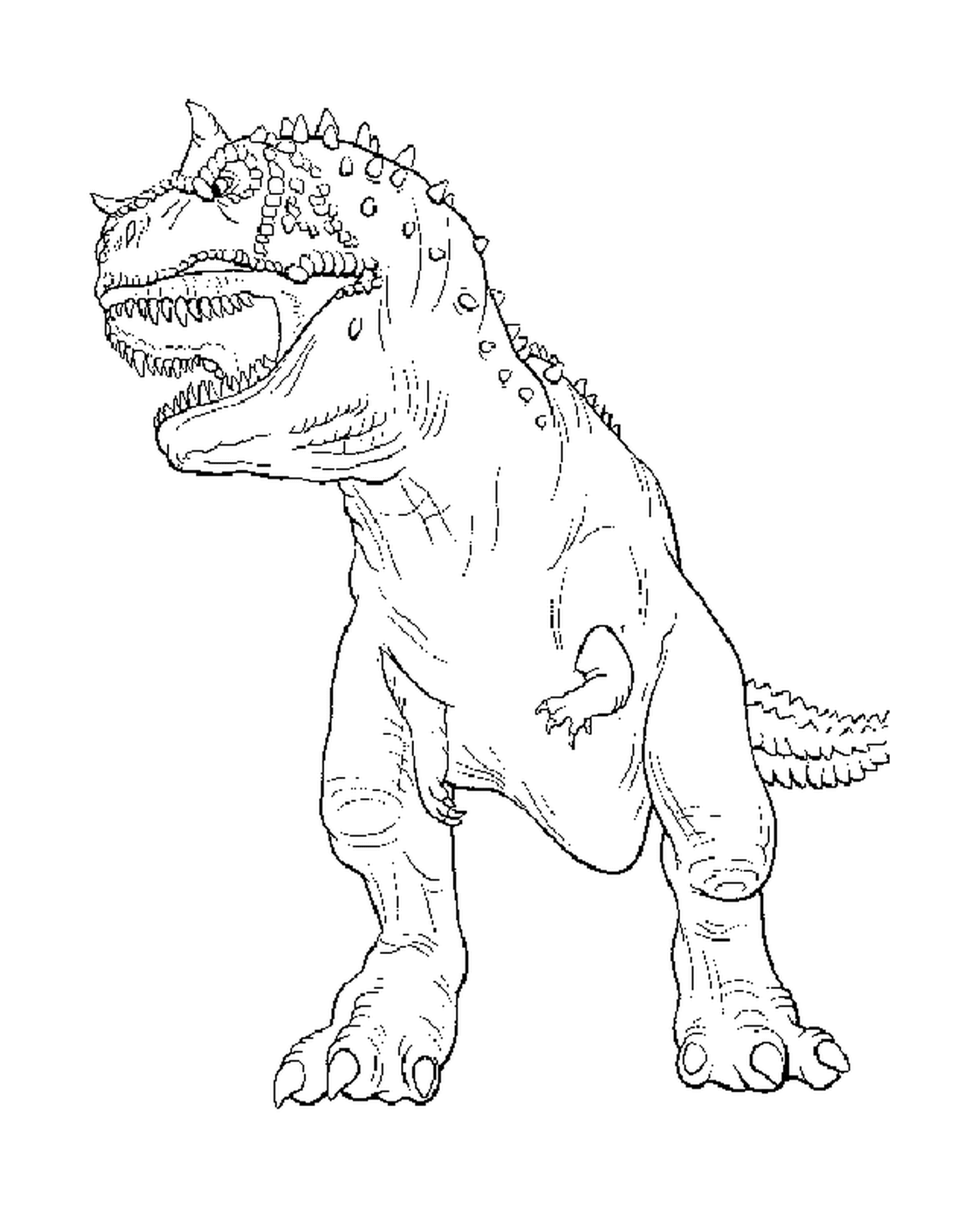 coloriage dessin dinosaure Trex