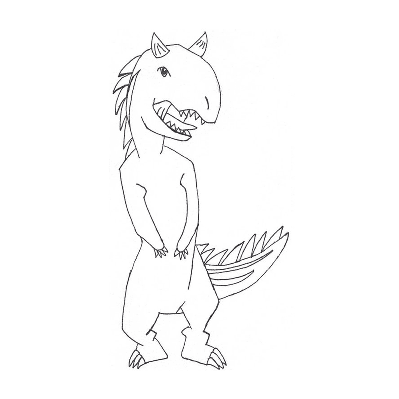 coloriage dinosaure king ace