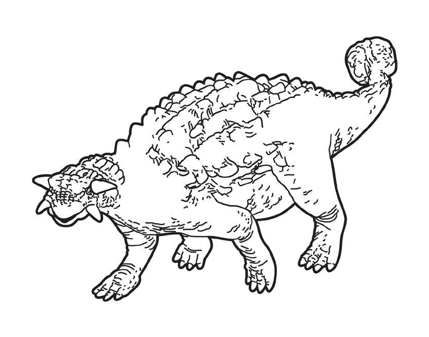 coloriage dessin dinosaure ankylosaure