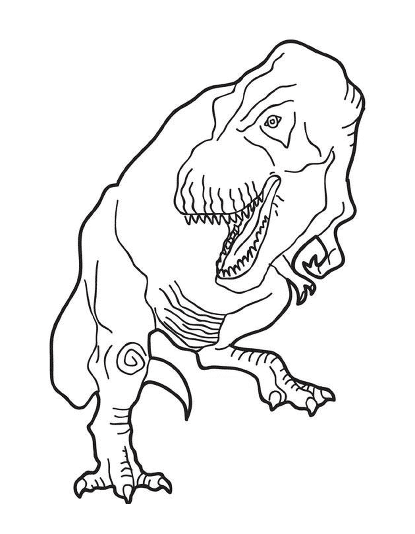 coloriage dinosaure rex