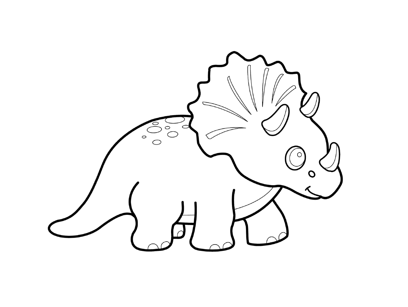 coloriage Little Triceratops