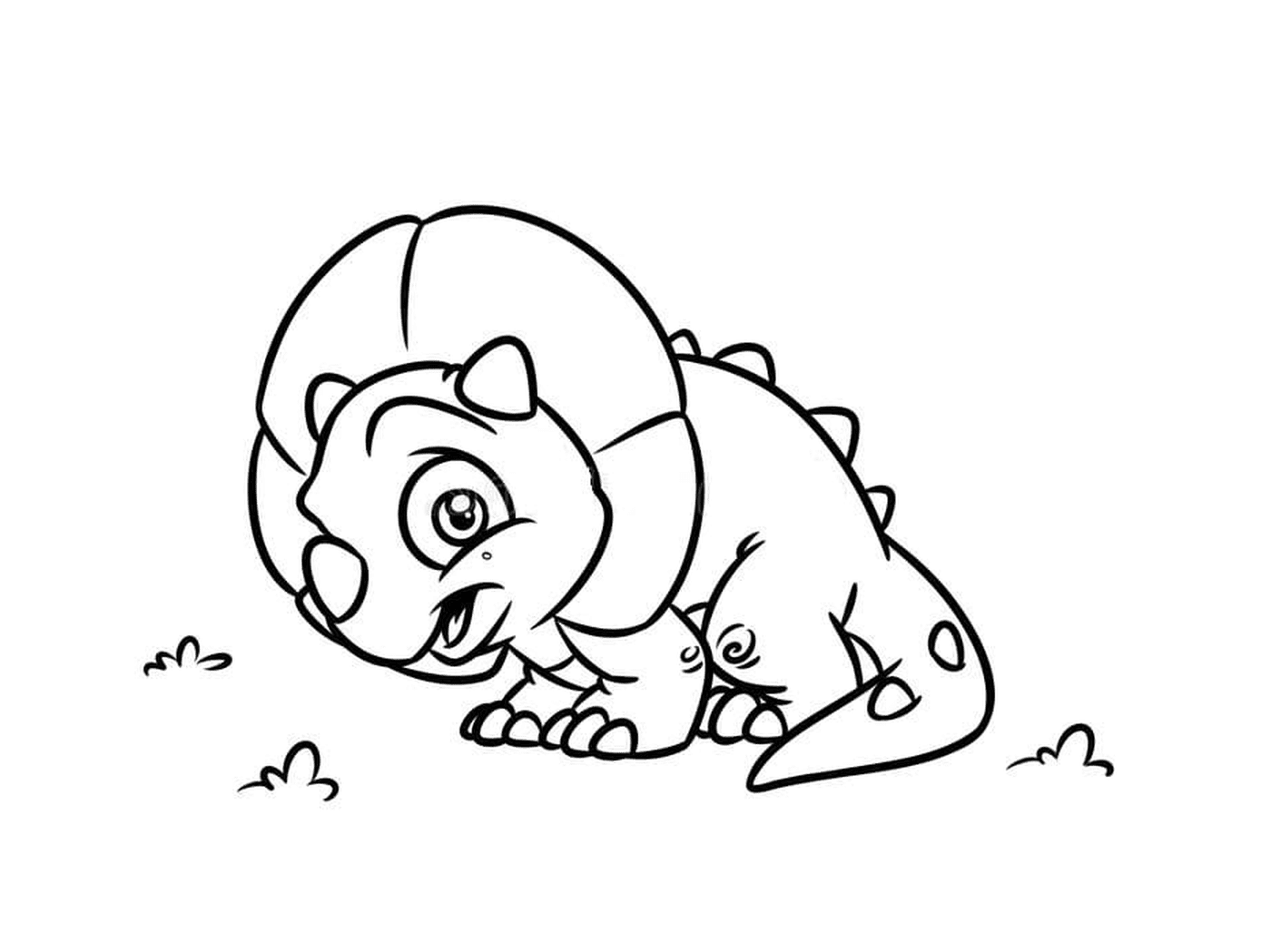 coloriage Triceratops bebe