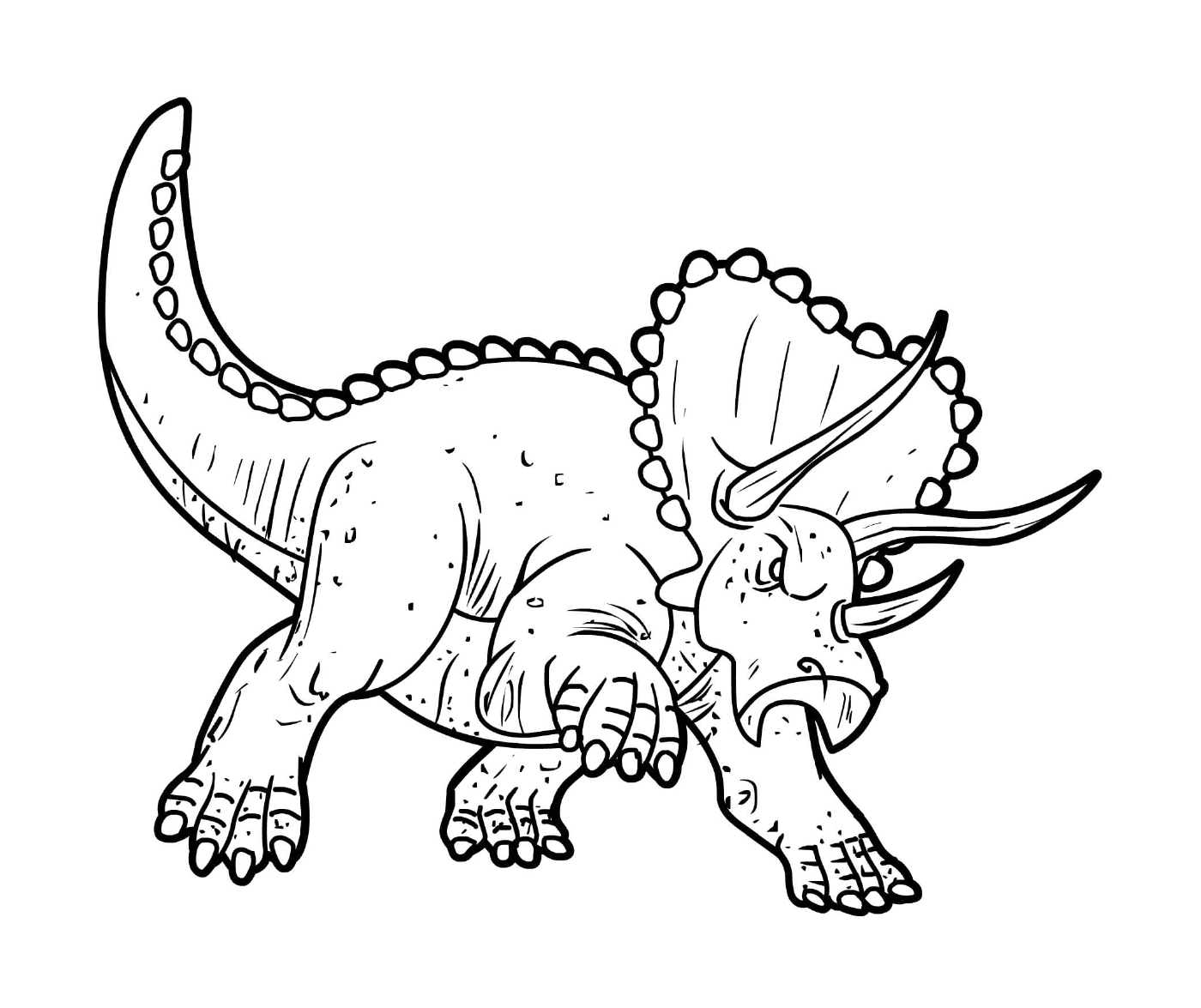 coloriage Triceratops pissed off