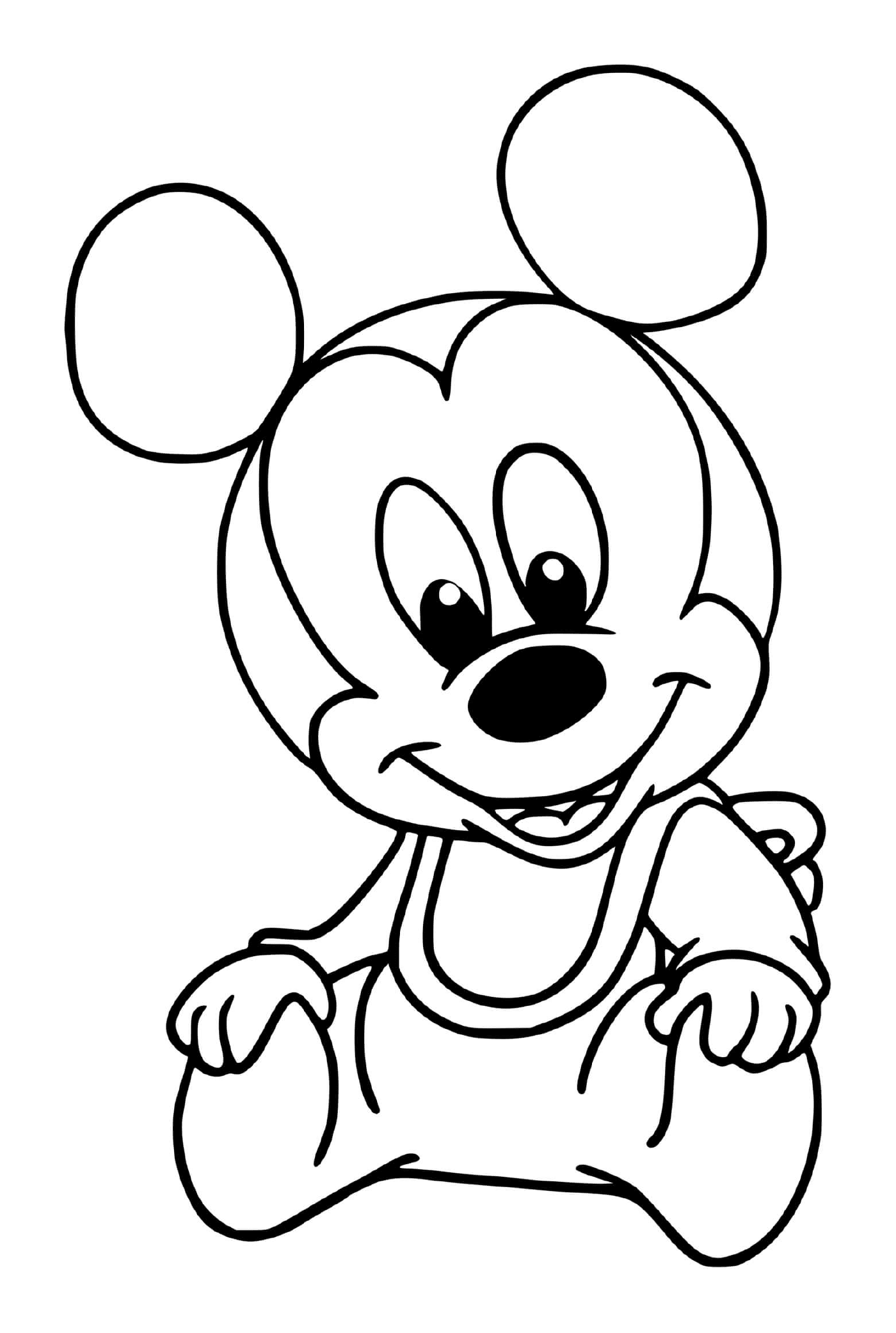coloriage mickey mouse bebe