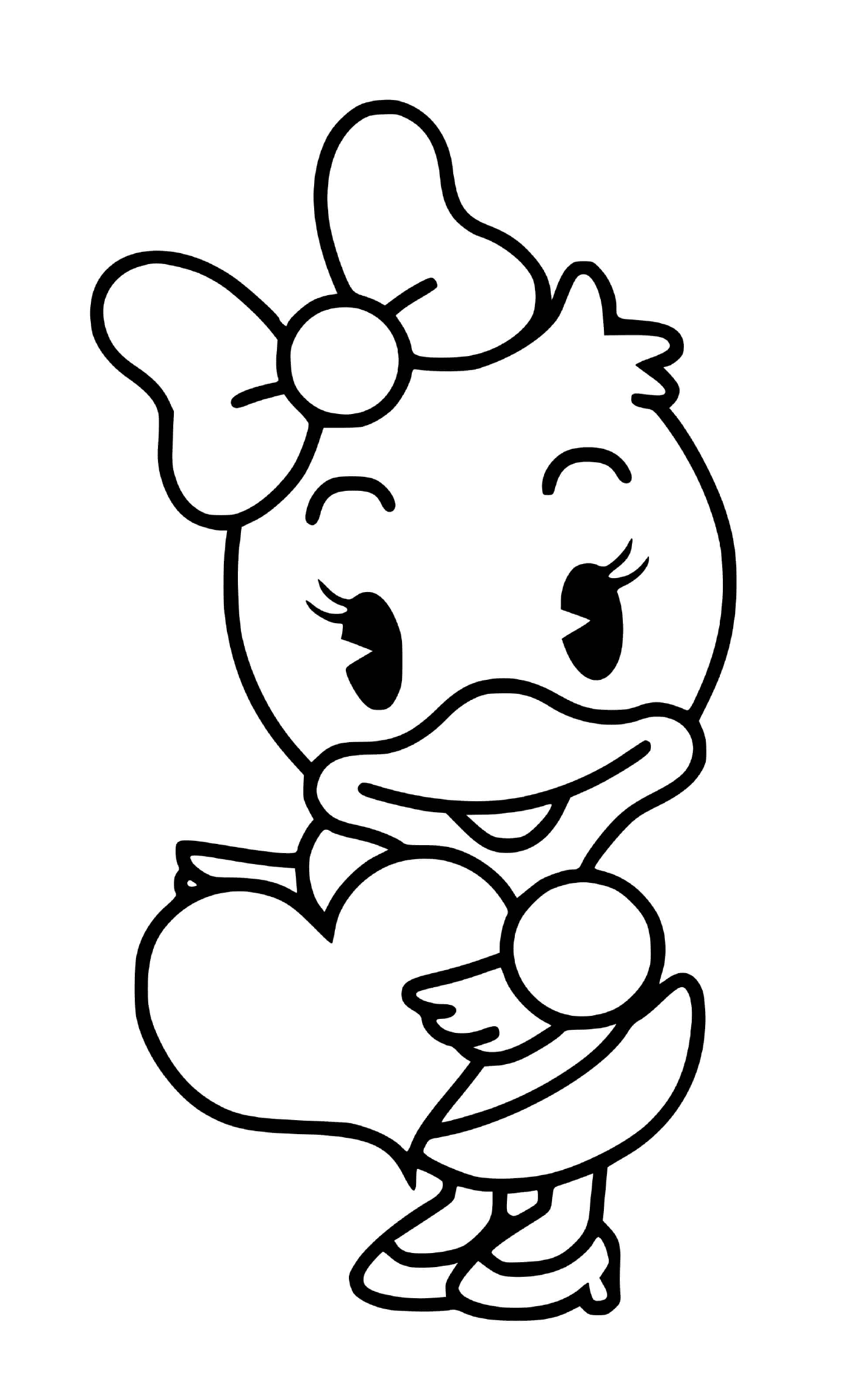 coloriage daisy duck bebe cute