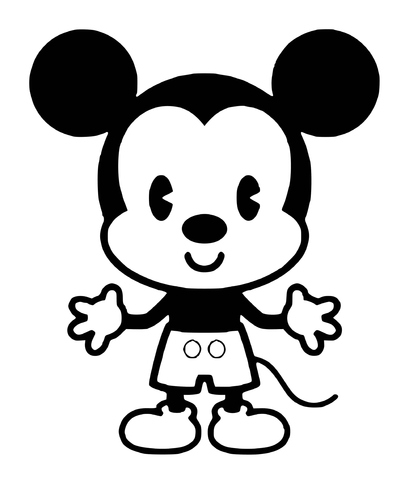 coloriage mickey mouse bebe enfant