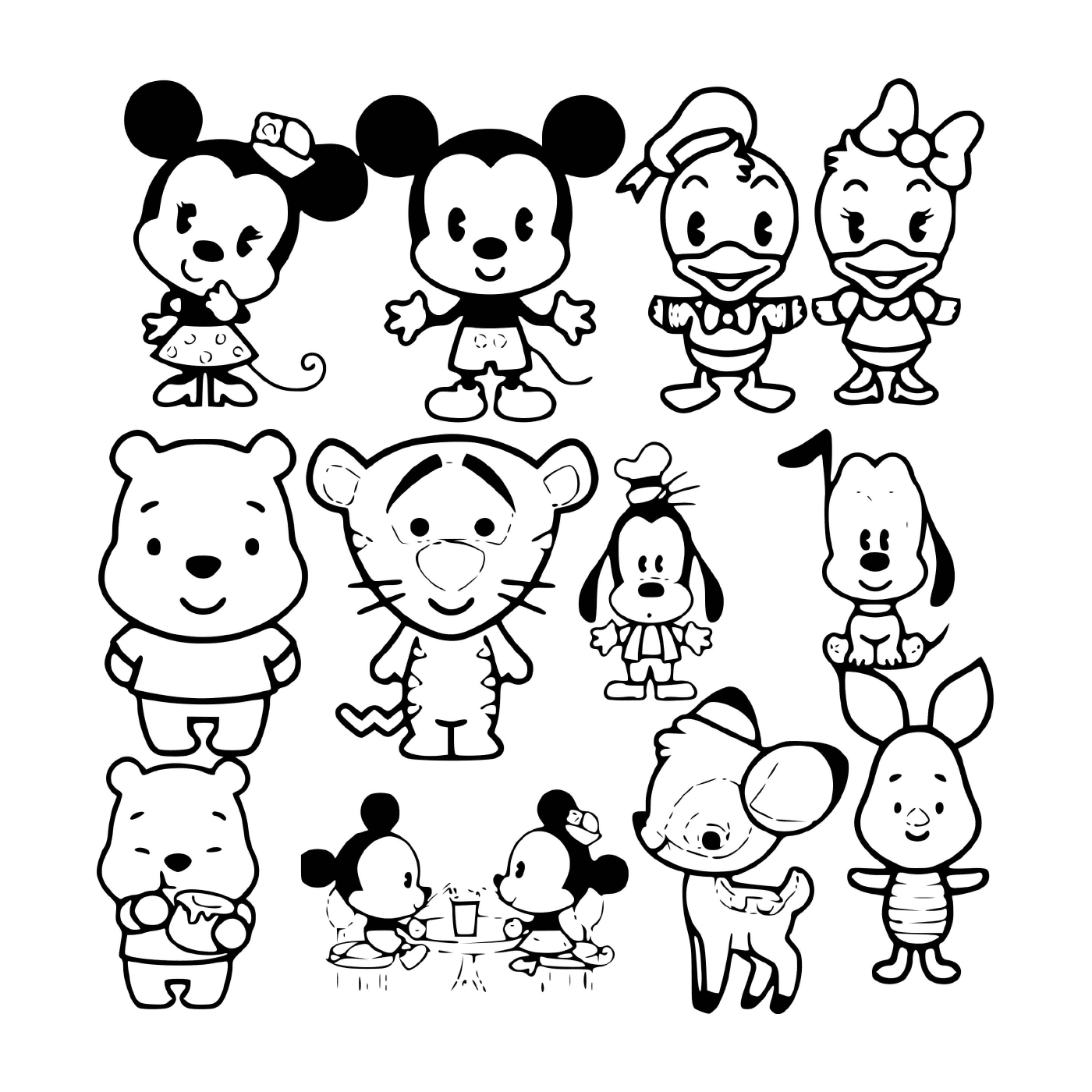 coloriage Disney Cuties Kawaii