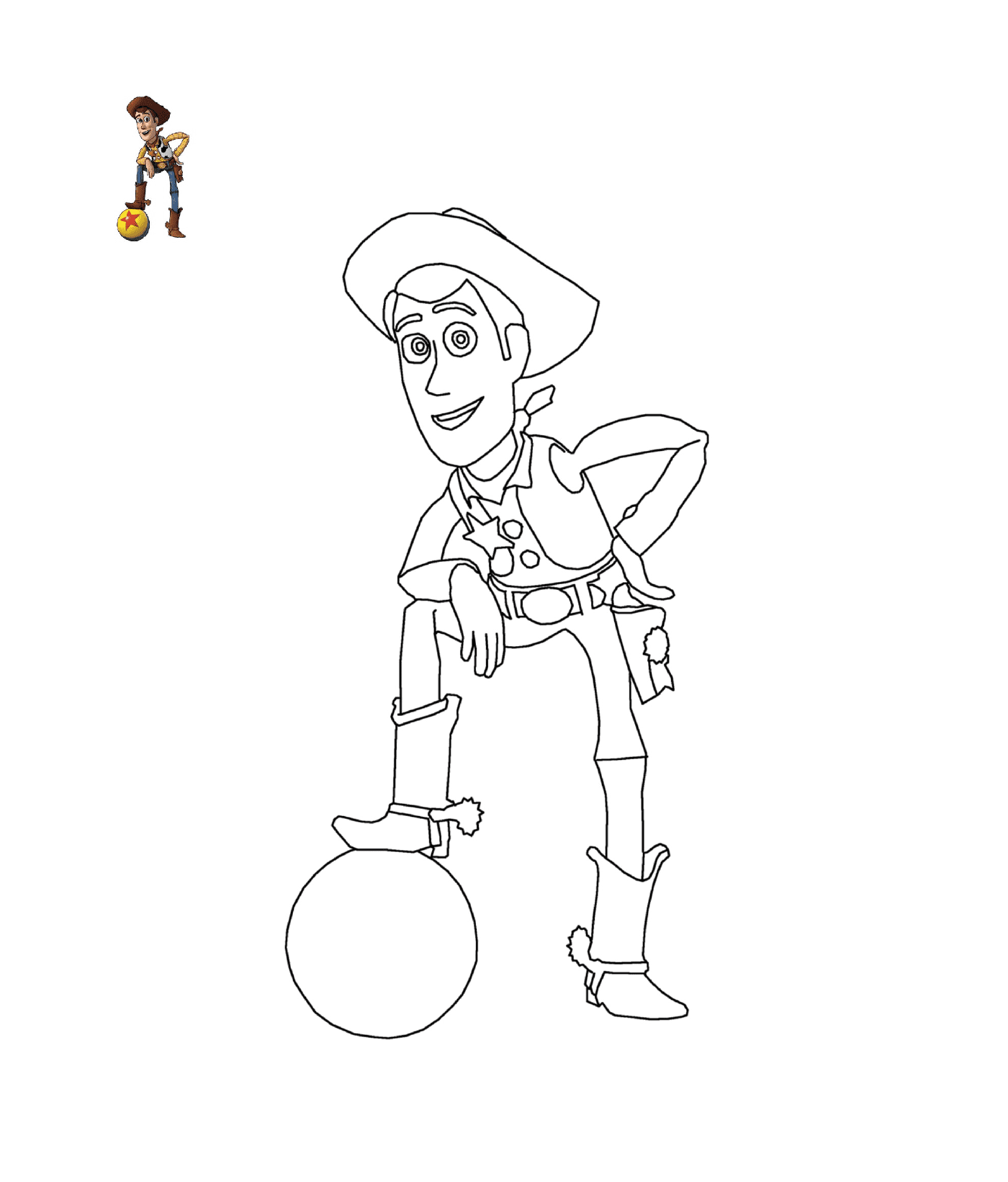 coloriage Sherif Woody Toy Story Disney