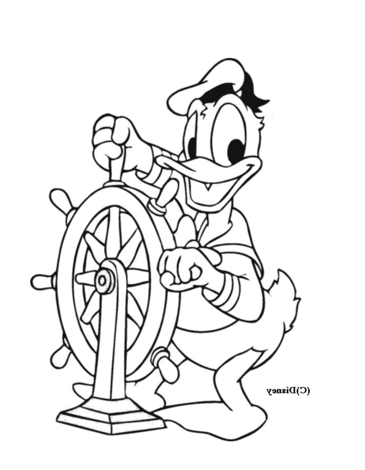 coloriage Donald navigue Disney