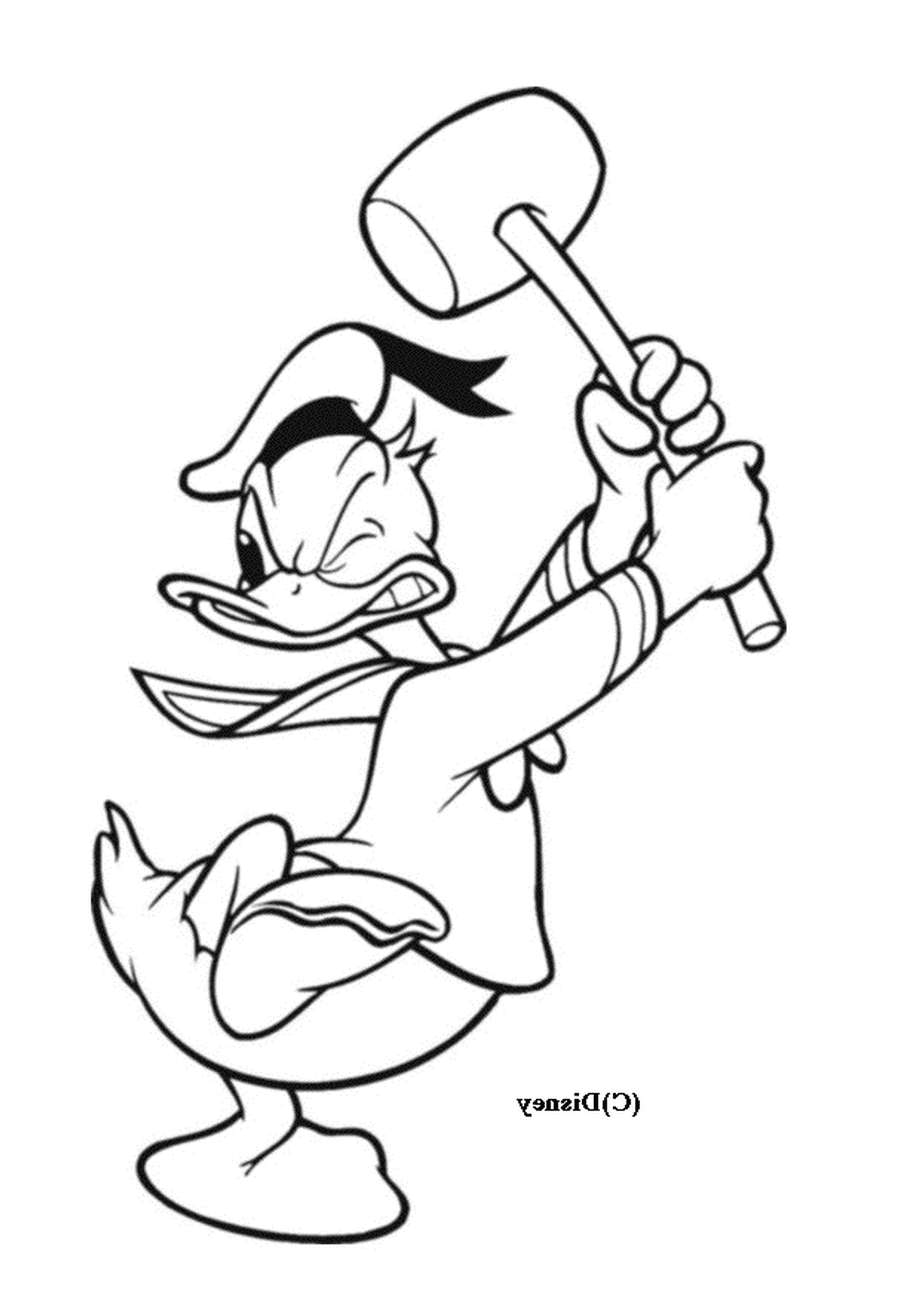 coloriage Donald avec une masse Disney