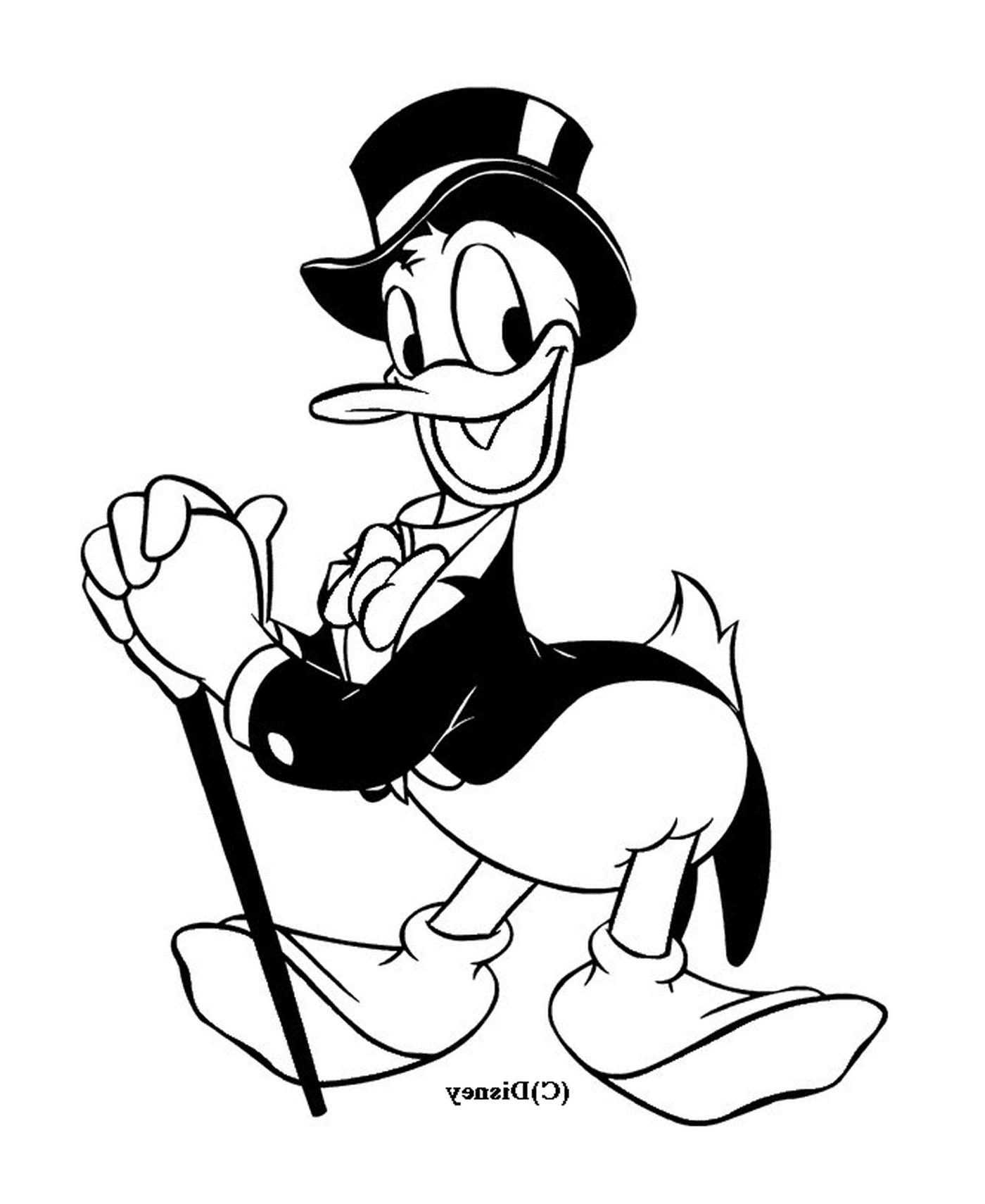 coloriage Donald en smoking Disney