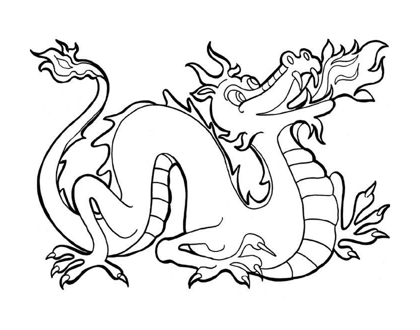 coloriage dessin de dragon