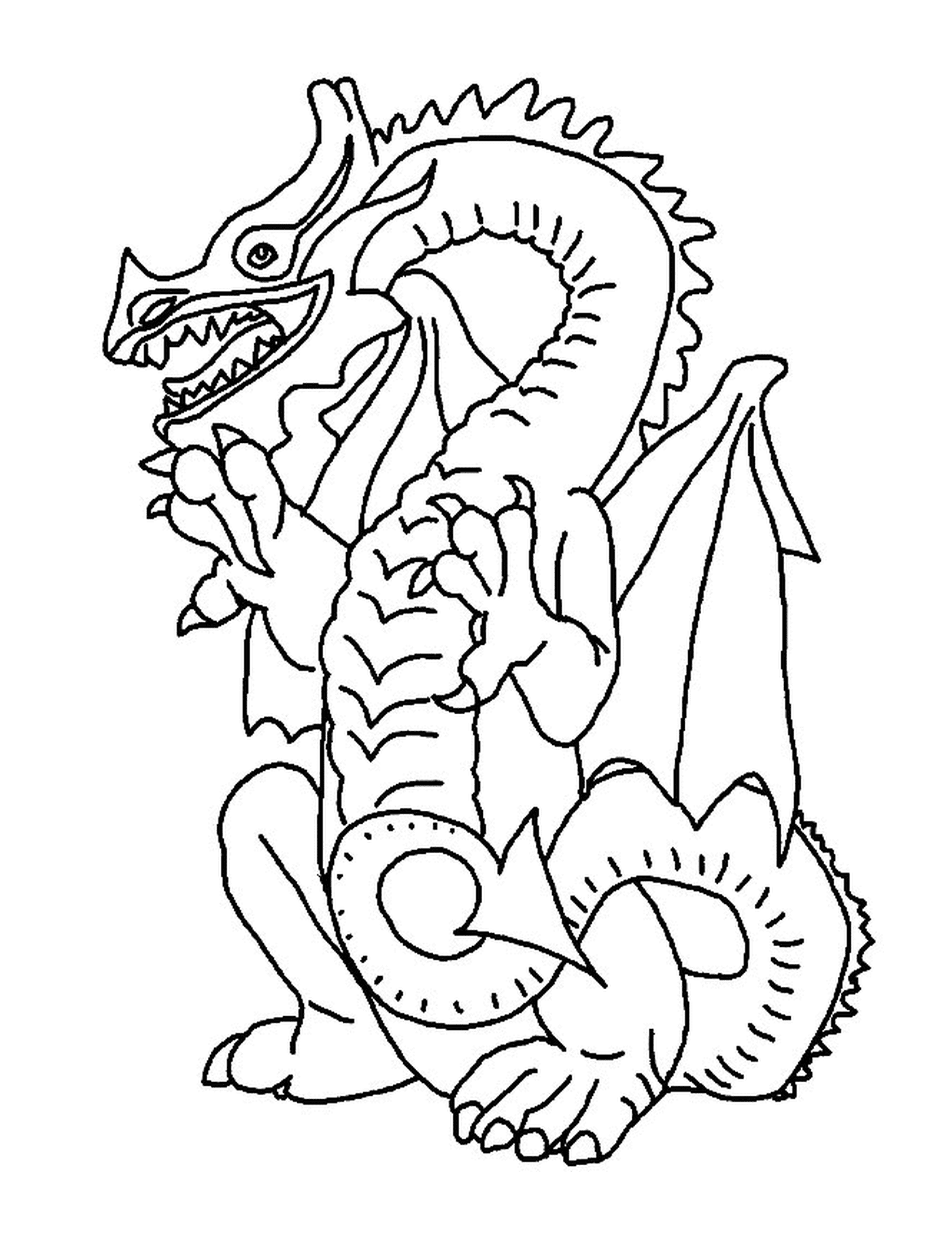 coloriage un dragon