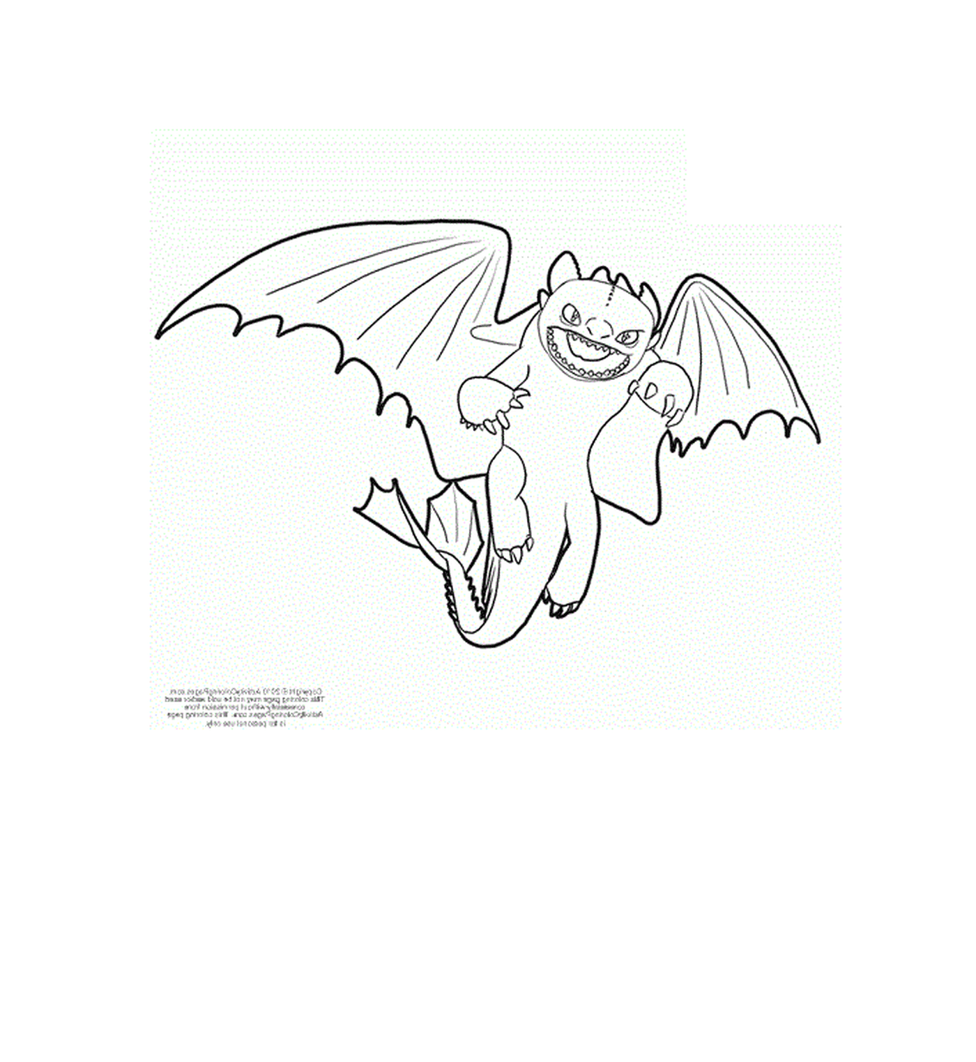 coloriage dragons le film how to train dragon night fury toothless dragon Coloring Page