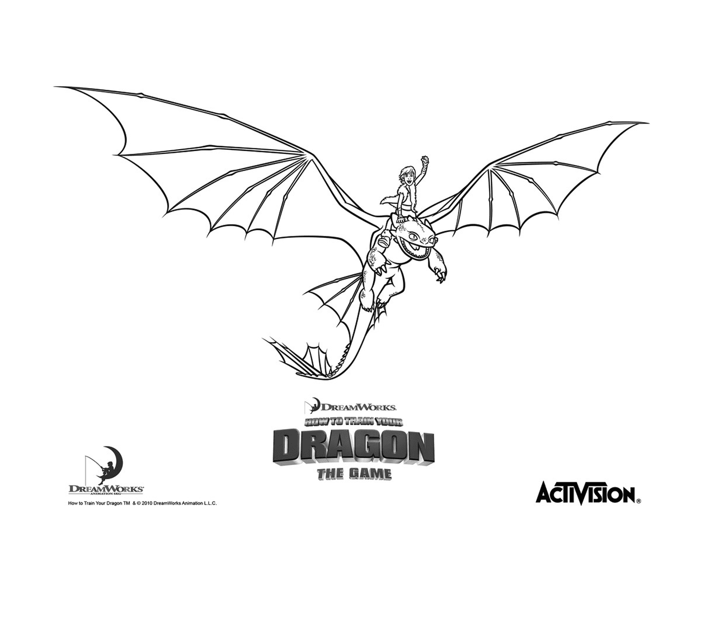coloriage dragons le film train dragon night fury hiccup