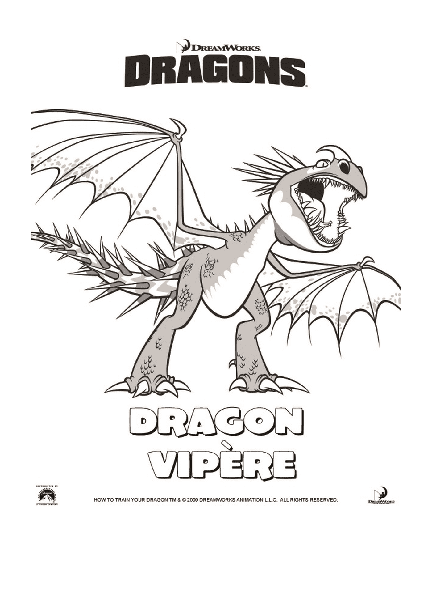coloriage dragons le film dragon_vipere