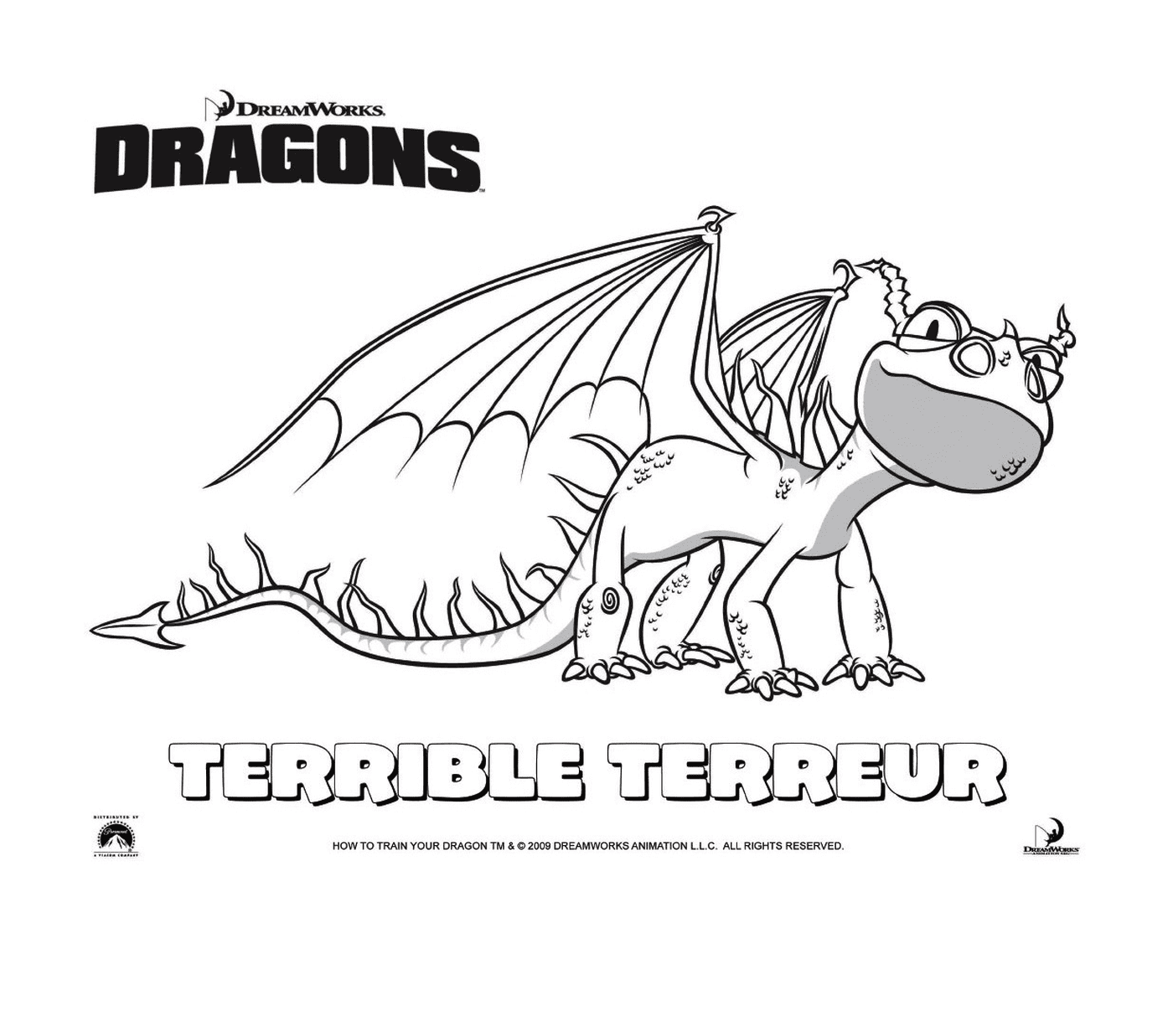 coloriage dragons le film terrible terror