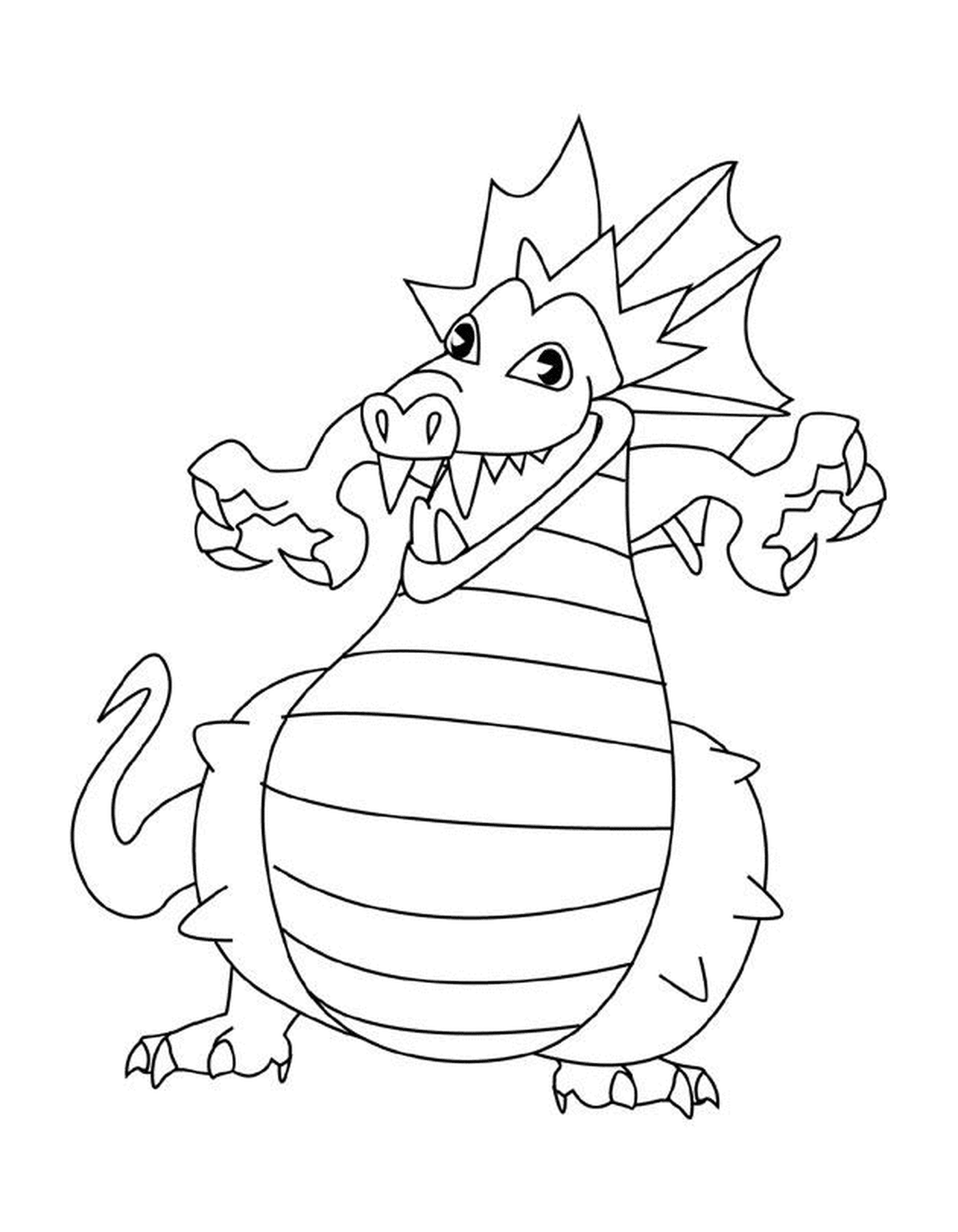 coloriage dragon dessin 5