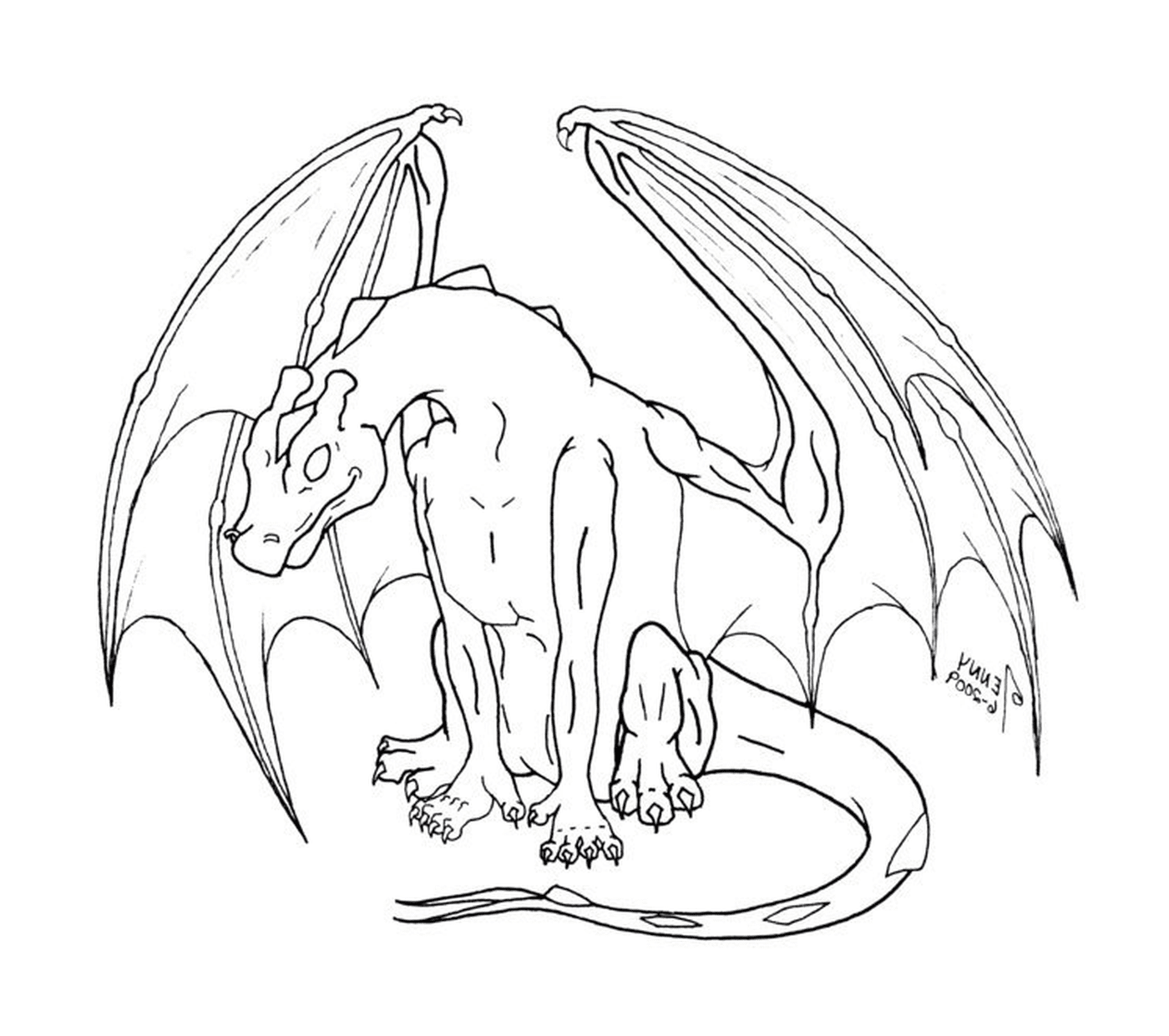 coloriage dragon 298