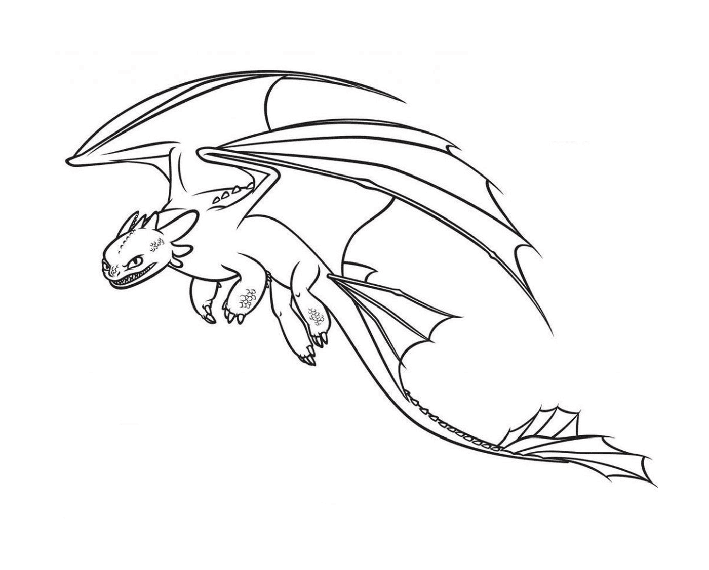 coloriage Toothless fastest Dragon