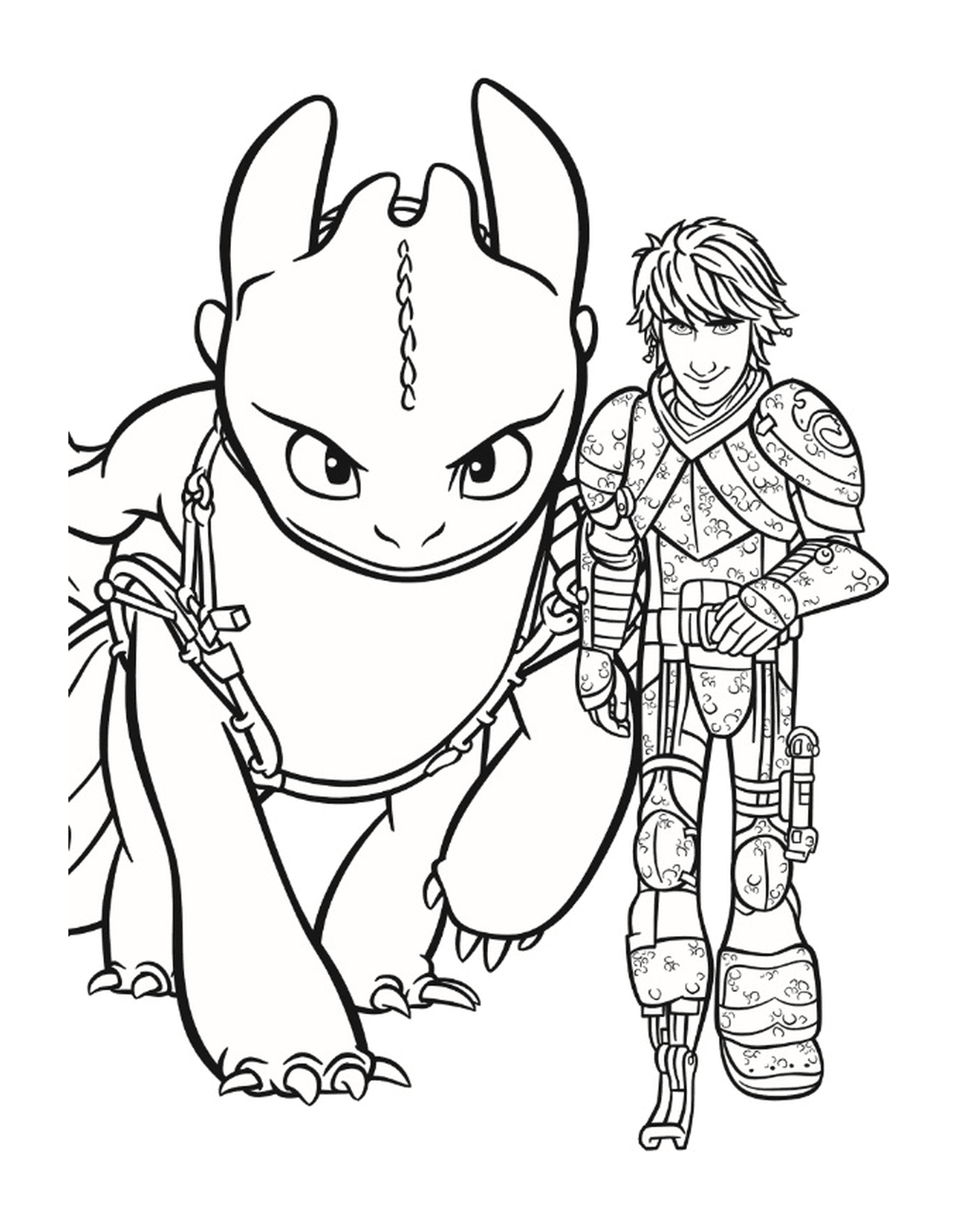 coloriage pin hiccup and toothless