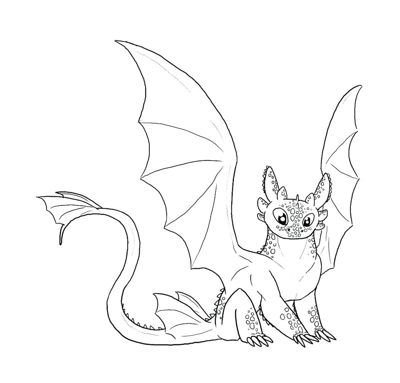 coloriage Dragons toothless cute
