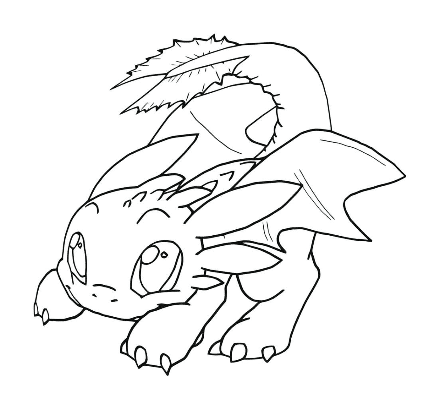 coloriage night fury baby toothless dragon