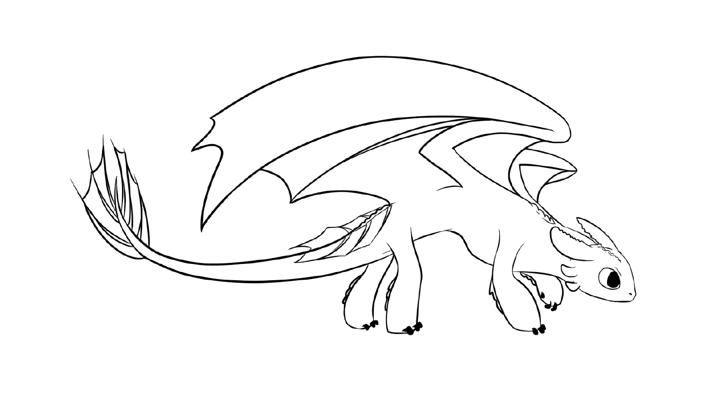 coloriage Toothless the only Night Fury Seen