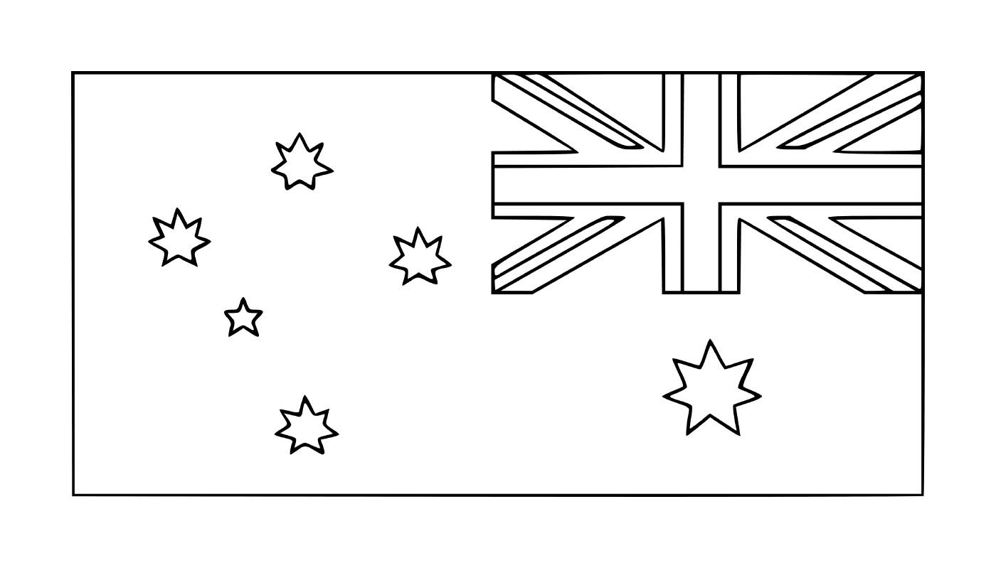 coloriage drapeau australie