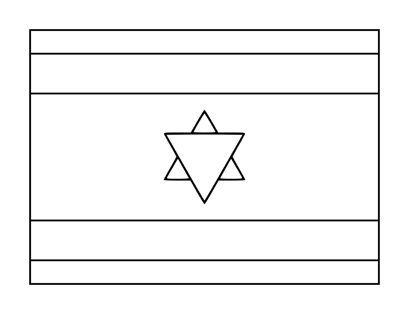 coloriage drapeau israel