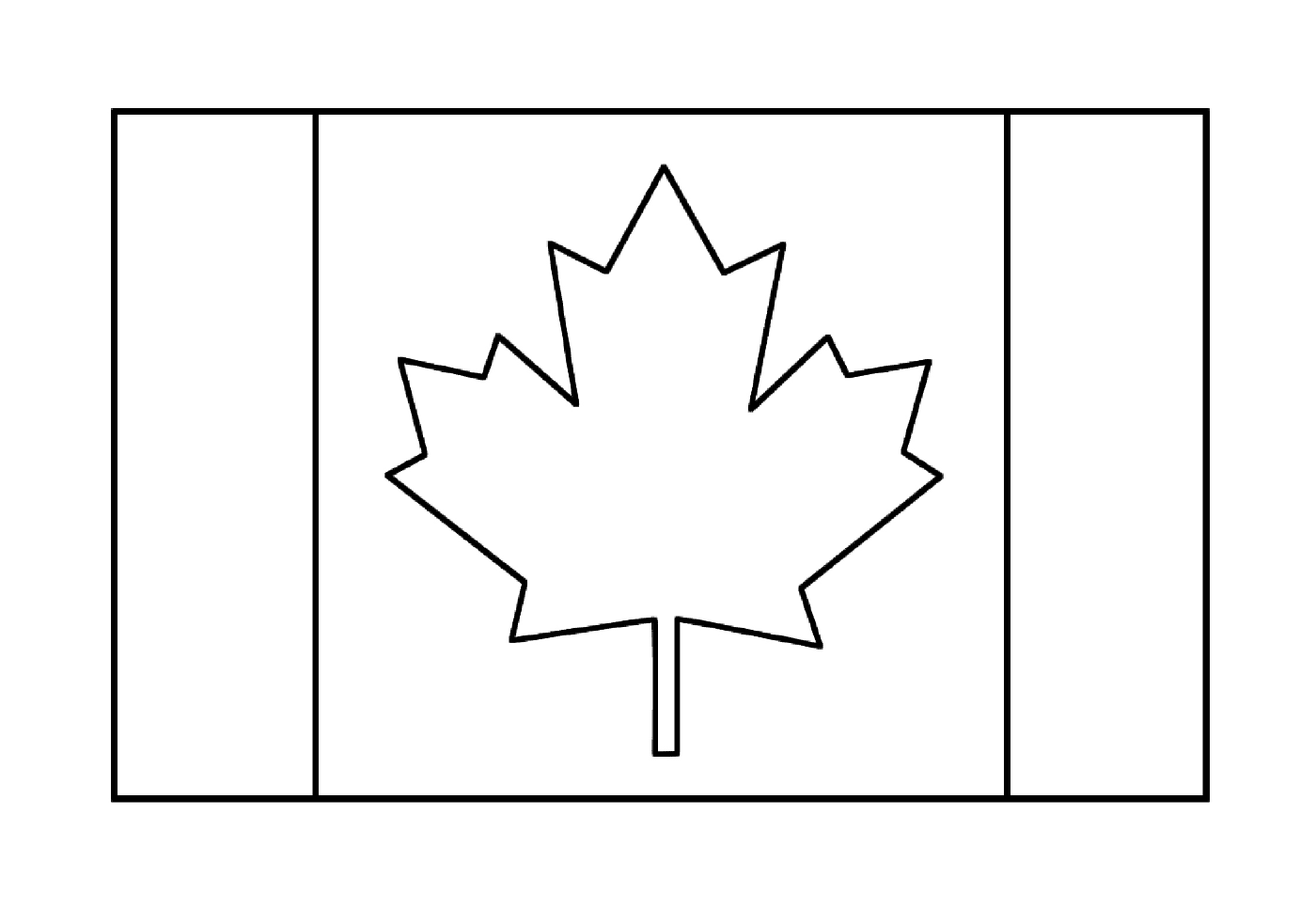 coloriage drapeau canada