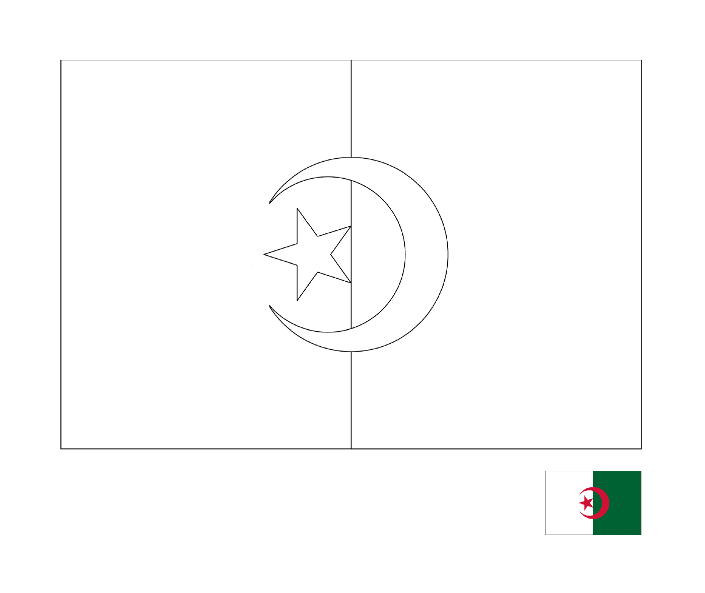 coloriage drapeau algerie 2