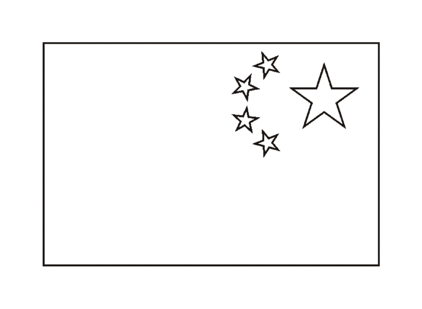 coloriage drapeau chine