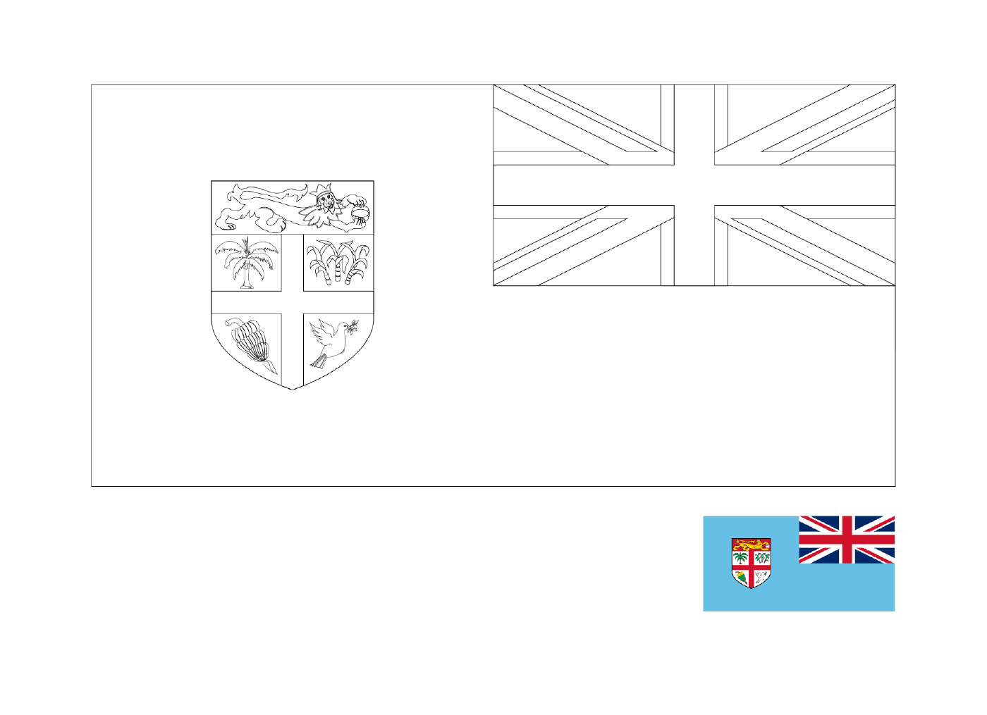 coloriage drapeau fiji
