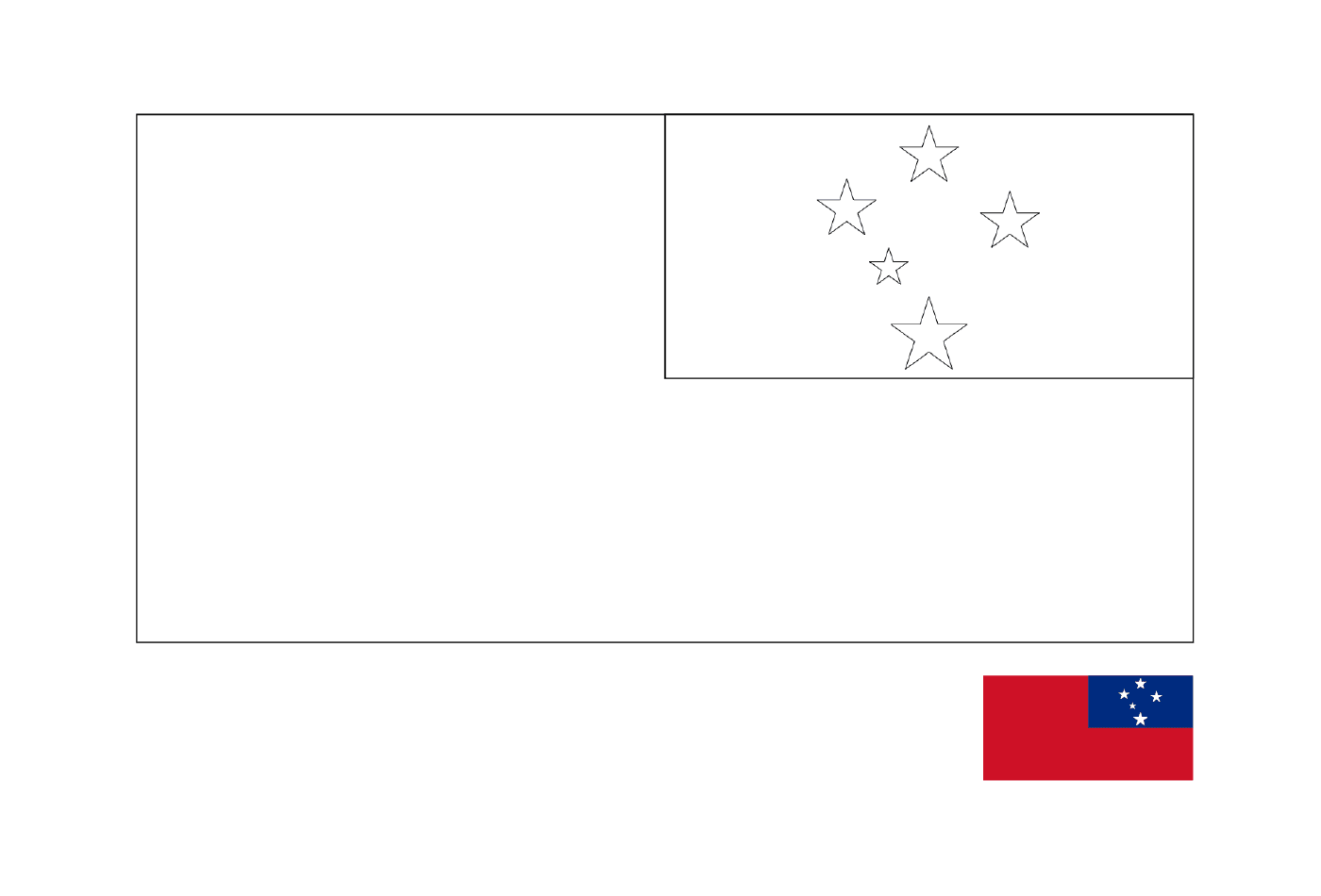 coloriage drapeau samoa