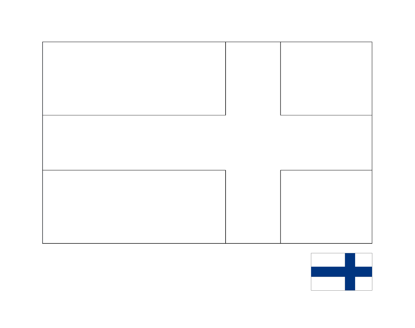 coloriage drapeau finlande