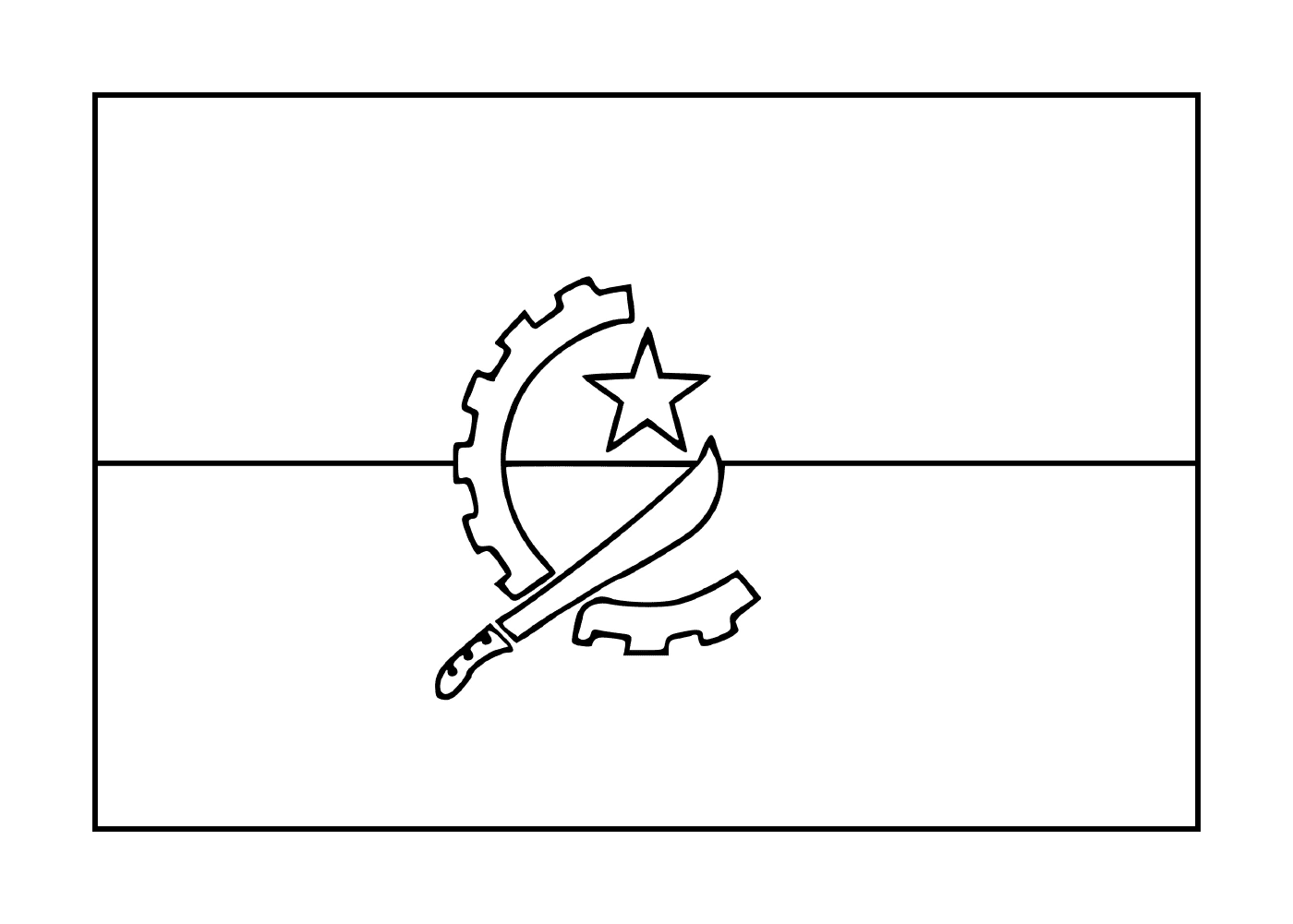 coloriage drapeau angola