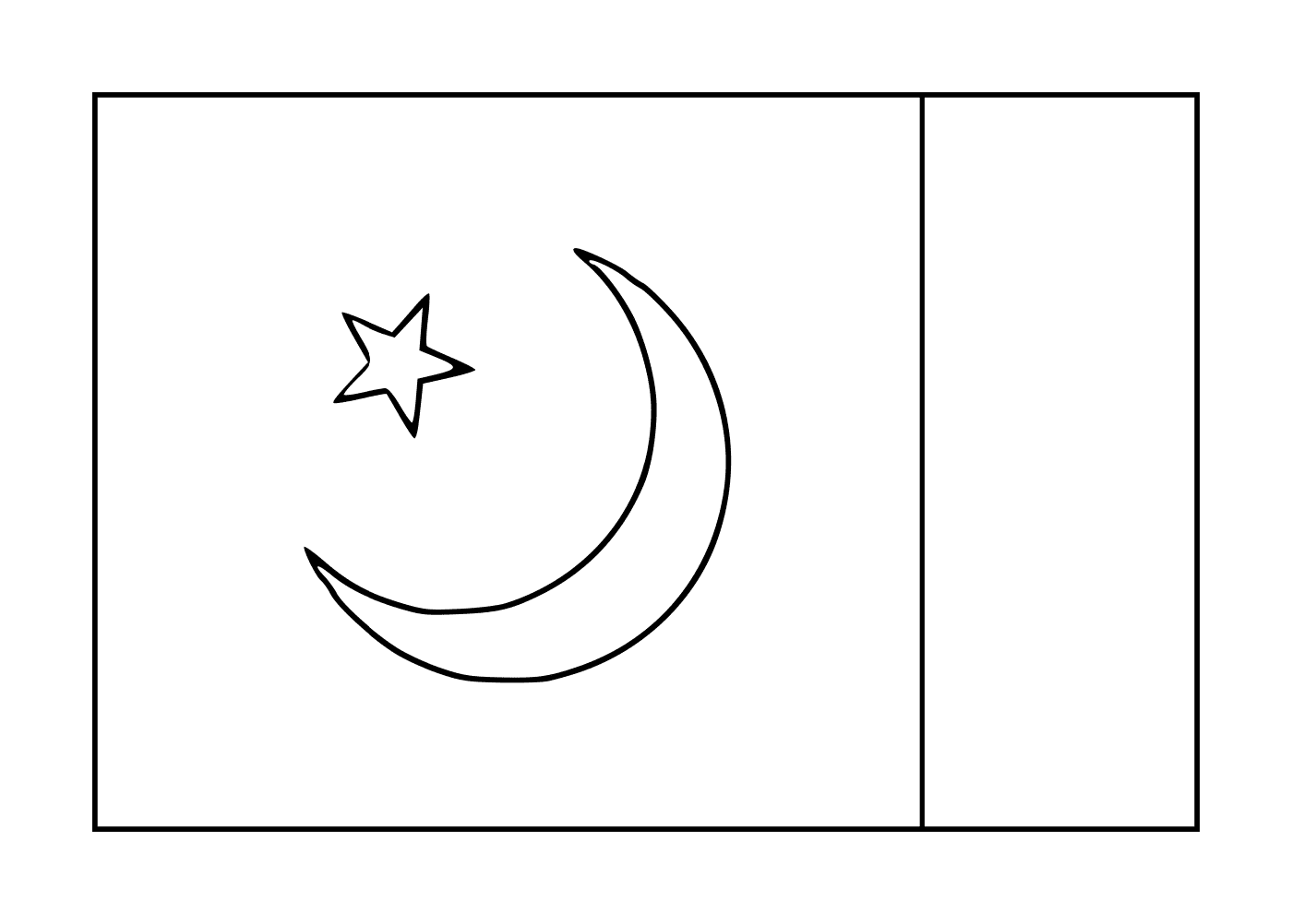 coloriage drapeau pakistan