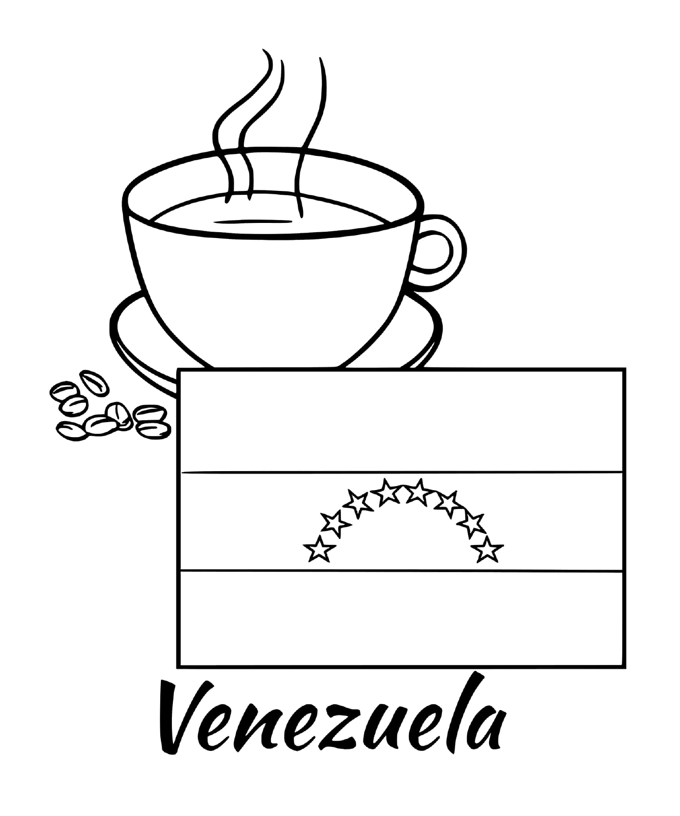 coloriage venezuela drapeau coffee