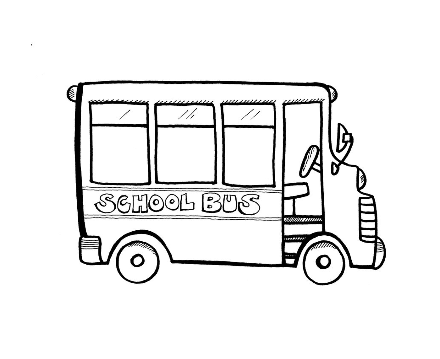 coloriage bus scolaire vide