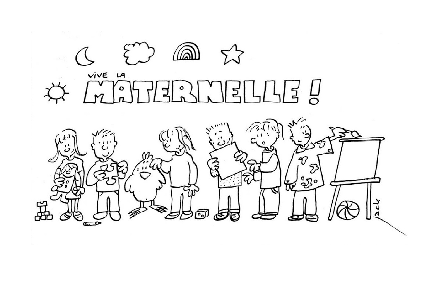 coloriage maternelle rentree scolaire