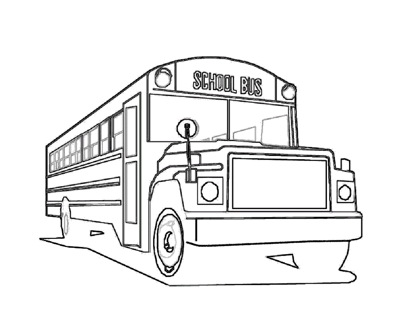 coloriage bus scolaire cool